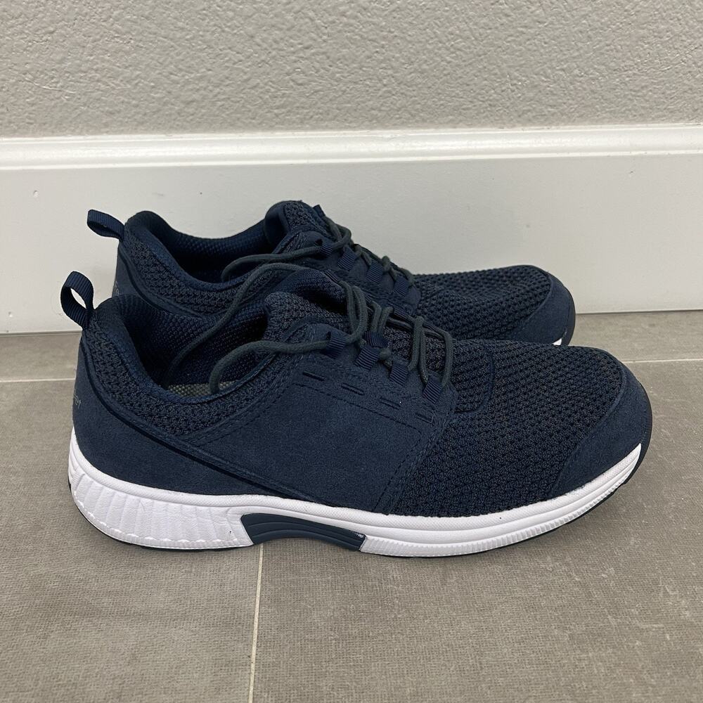 Orthofeet Francis Women's 10B Blue Francis No-Tie Orthopedic Sneakers Shoes 843